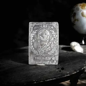 Metal Tarot Card - The World - Pewter Art