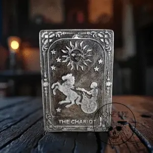 The Chariot - Metal Tarot Card - Pewter Art
