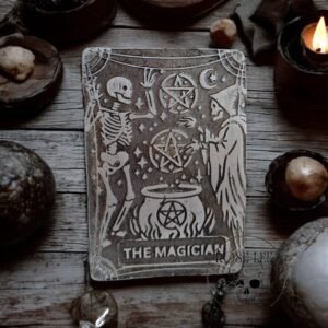 The Magician - Metal Tarot Card - Pewter Art