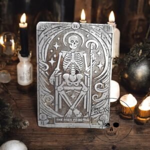 The High Priestess - Metal Tarot Card - Pewter Art