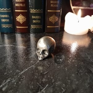 pewter skull ornament