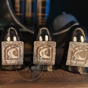 Handmade black pewter ghost figurine 6cm tall standing from the front.